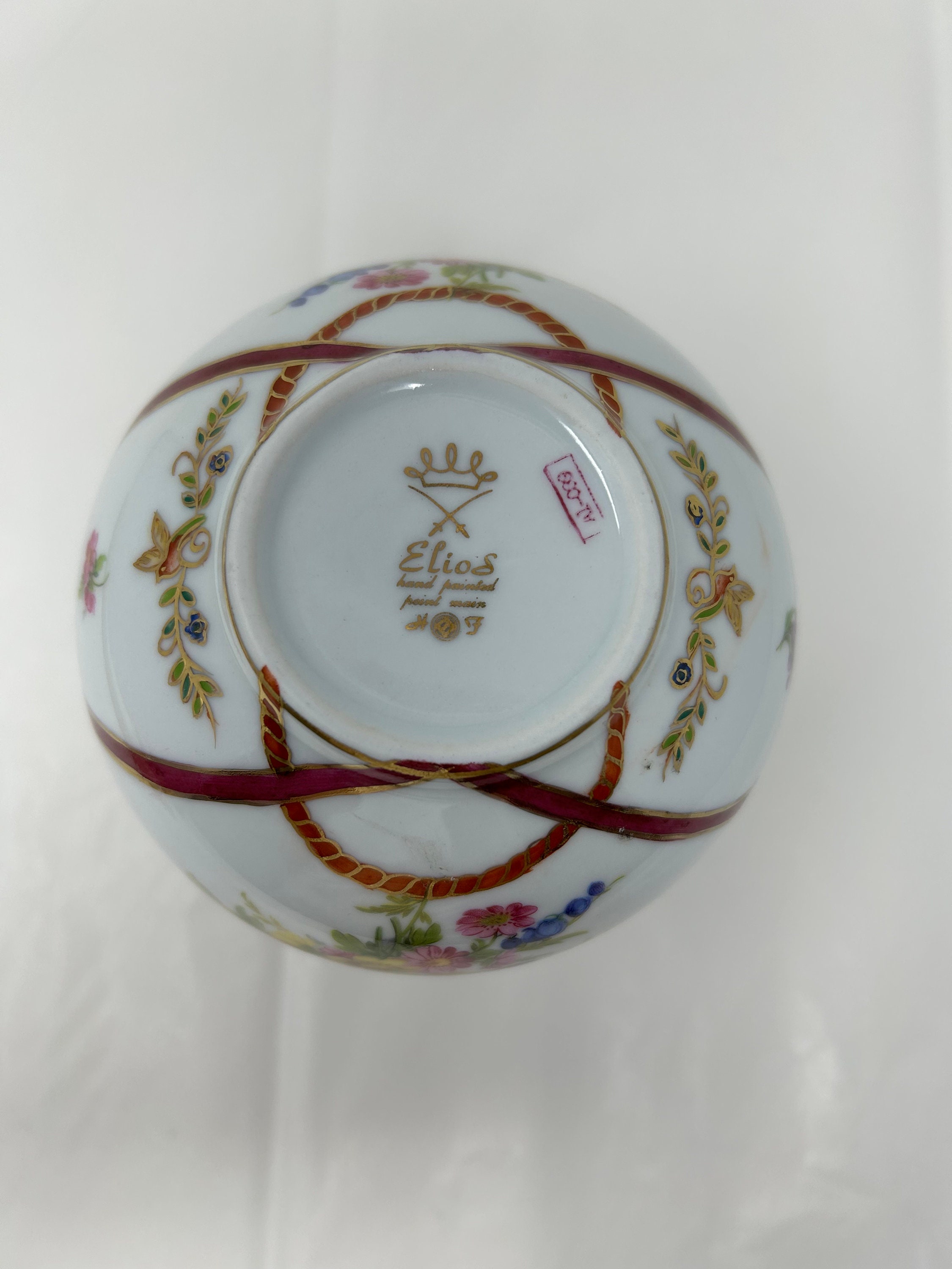 激レア！骨董品 磁器工芸品 神獣花瓶 極上エレガンスプレゼント 工芸品を収蔵する Elios Hand Painted Floral Vase China Bouquet Chinese