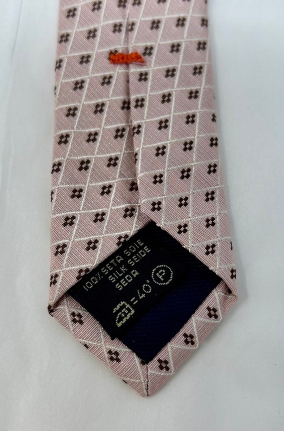 Ermenegildo Zegna silk tie necktie pale pink brocade View 4
