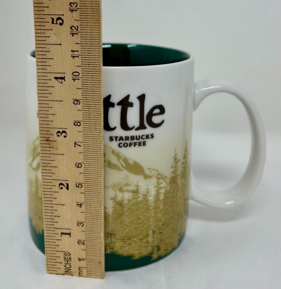 Vintage Starbucks Seattle Washington Green Tan Collector Series Coffee Mug  Tea 16 Fl Oz - Etsy