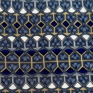 Jerry J Garcia 100% silk tie blues tan necktie abstract