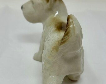 ヴィンテージ 陶器 スコッティ犬 置物 - 釉薬をかけた磁器製テリアの