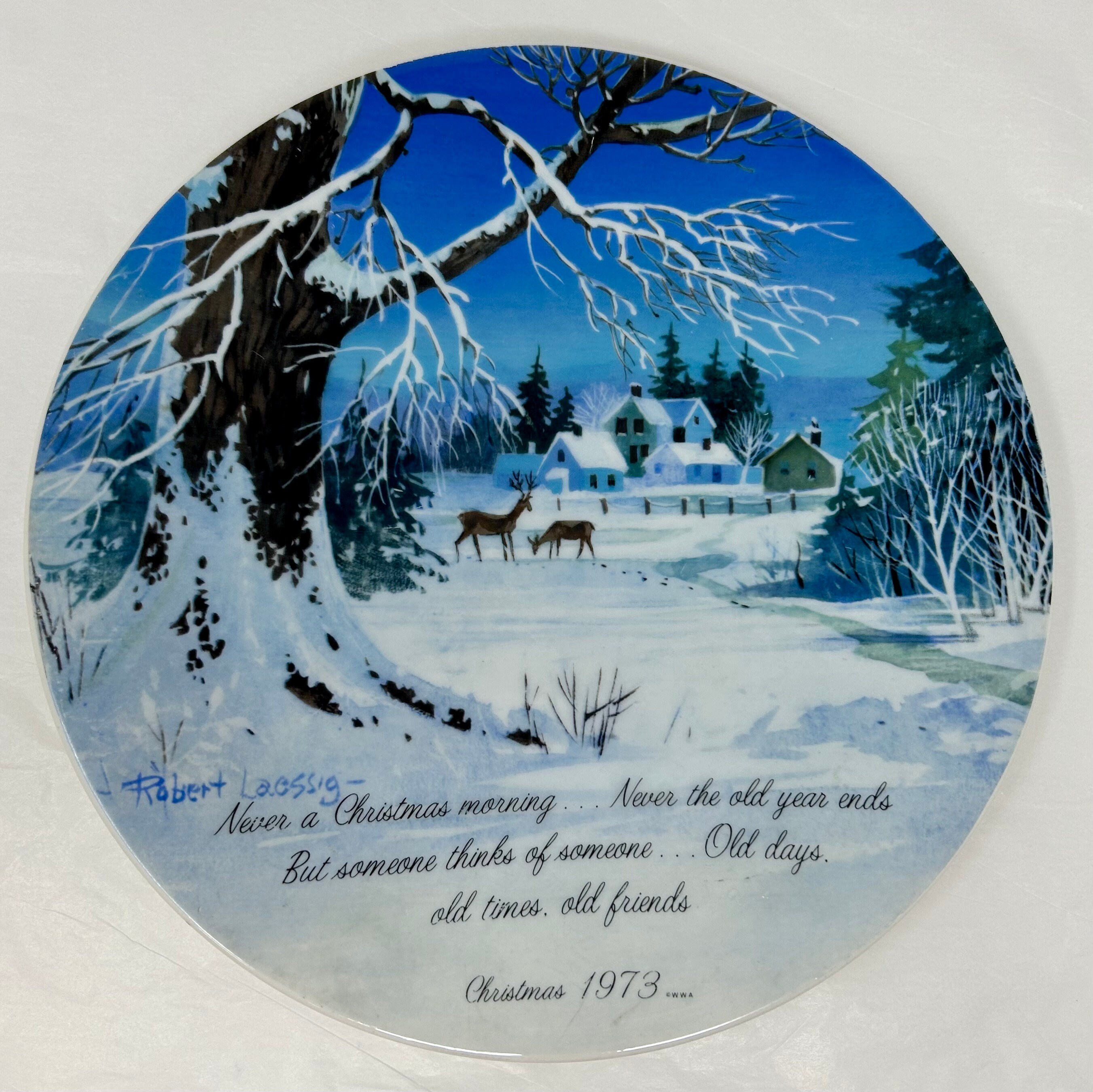 Winter Scene Series Robert Laessig Plate World Wide Arts - Etsy