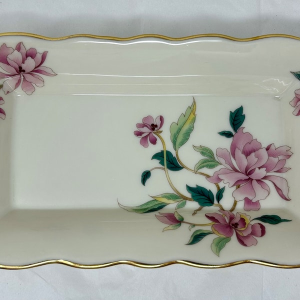 Lenox China Barrington Collection dish tray floral rectangle