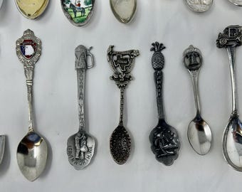 ヴィンテージお土産コレクタースプーン33個セット - アメリカ、カナダ