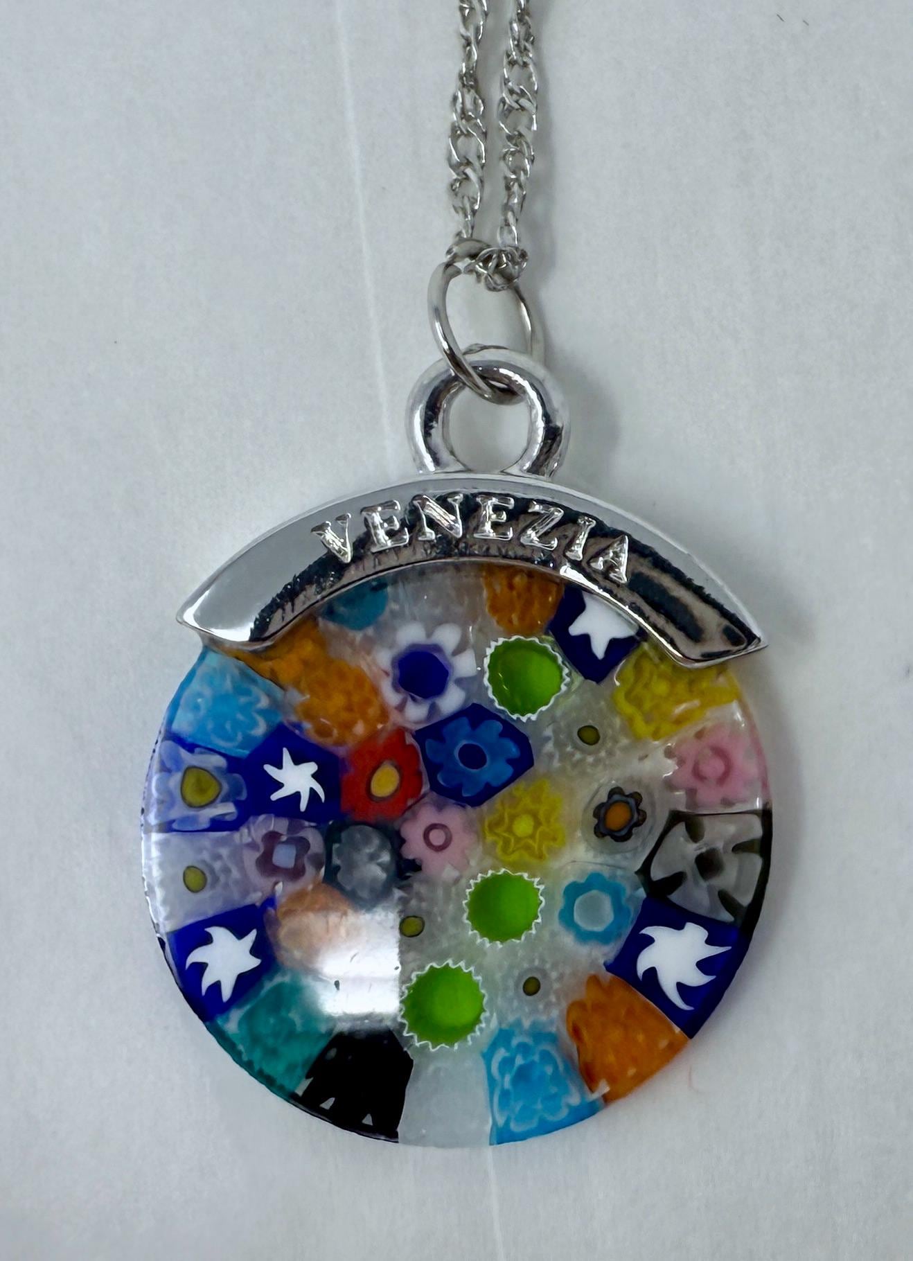 10 Millefiori Murano Glas 20 Mm Liebe HERZ Anhänger Halskette Mode Schmuck