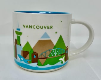 Starbucks You Are Here Collection Vancouver BC Canada Coffee Mug Cup 14 oz