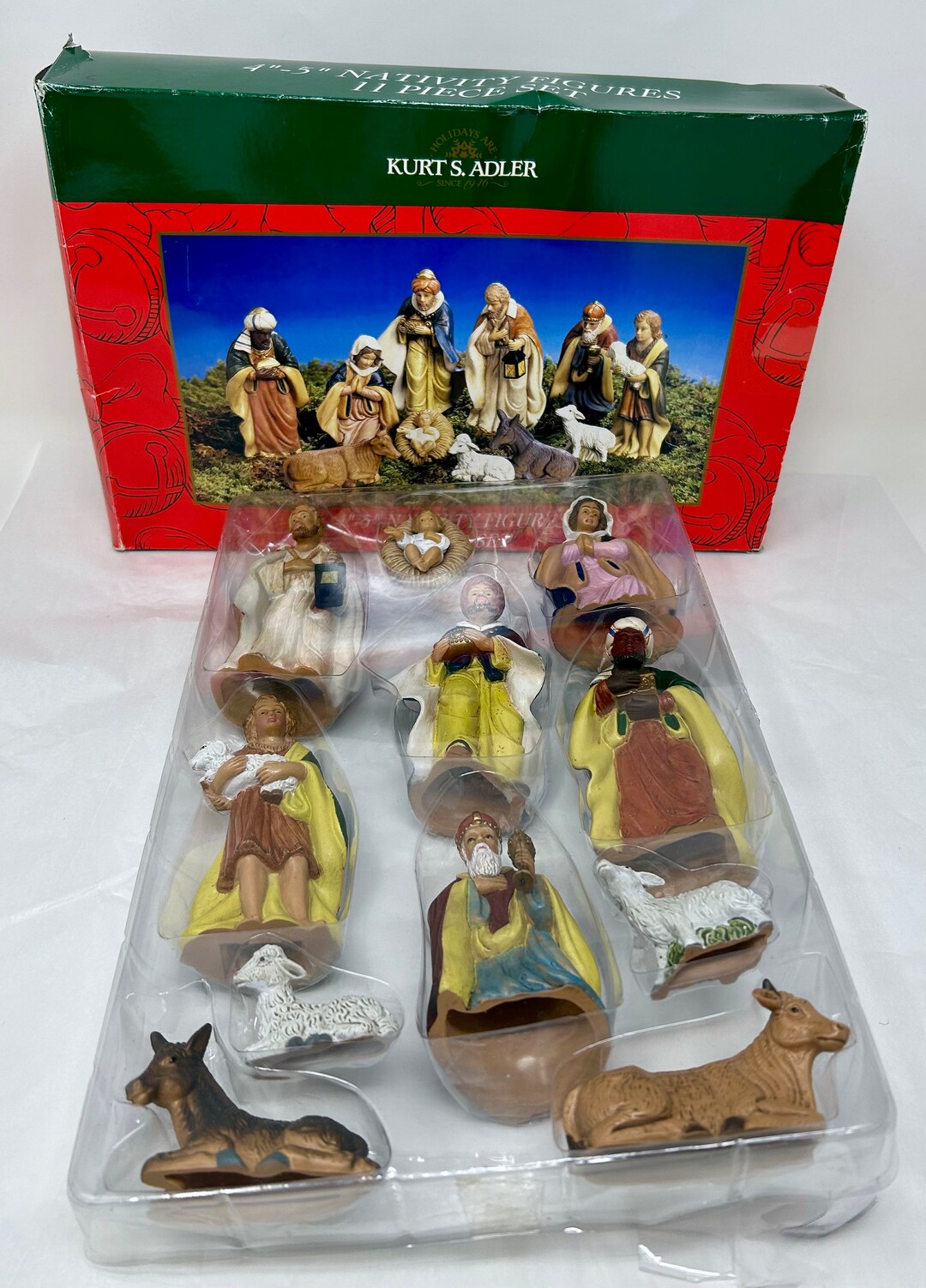 Kurt Adler Nativity Set 11 Piece Set Holiday Christmas Etsy