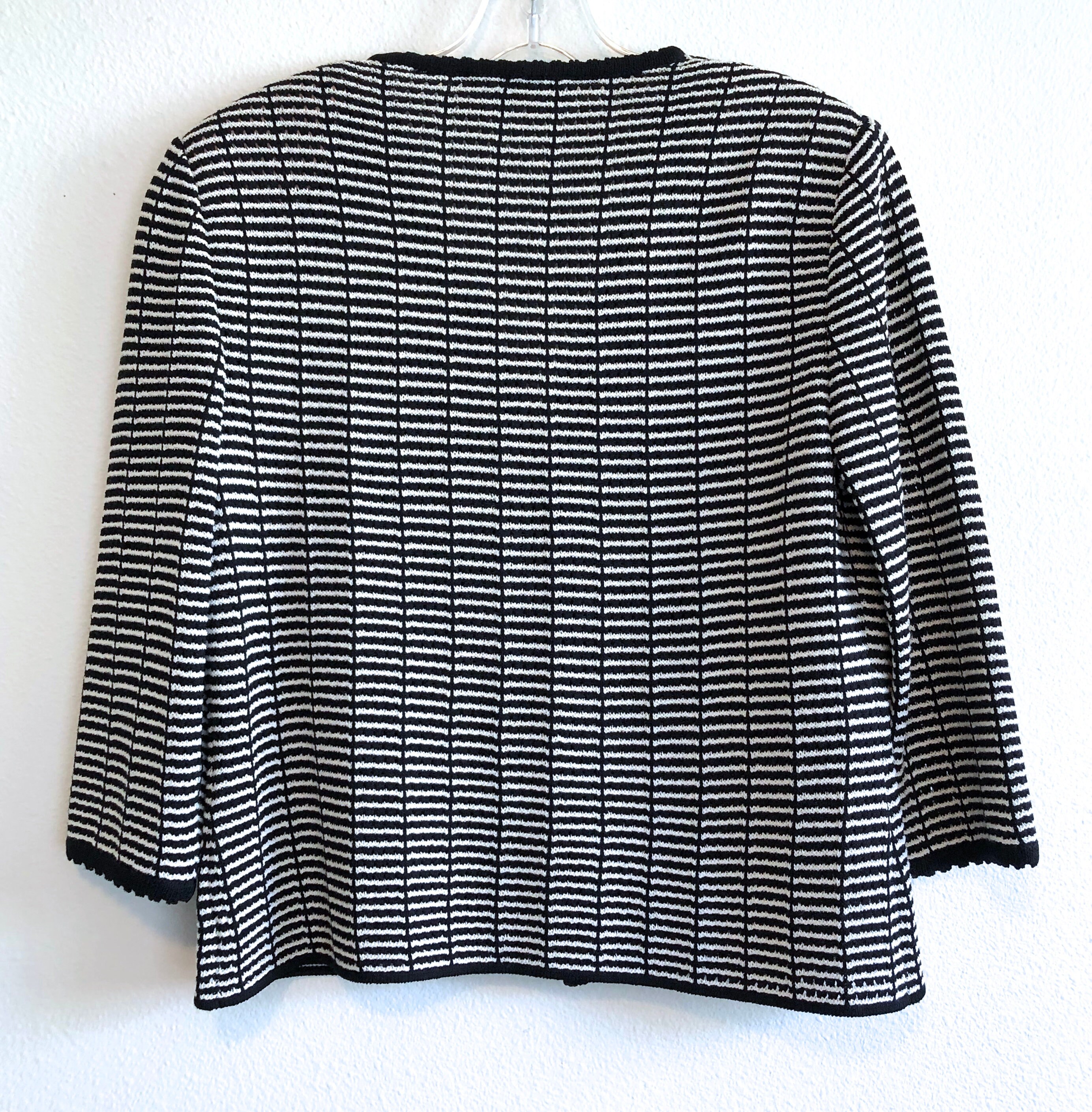 Vintage St John Collection Marie Gray 4 Blazer Sweater Top Knit