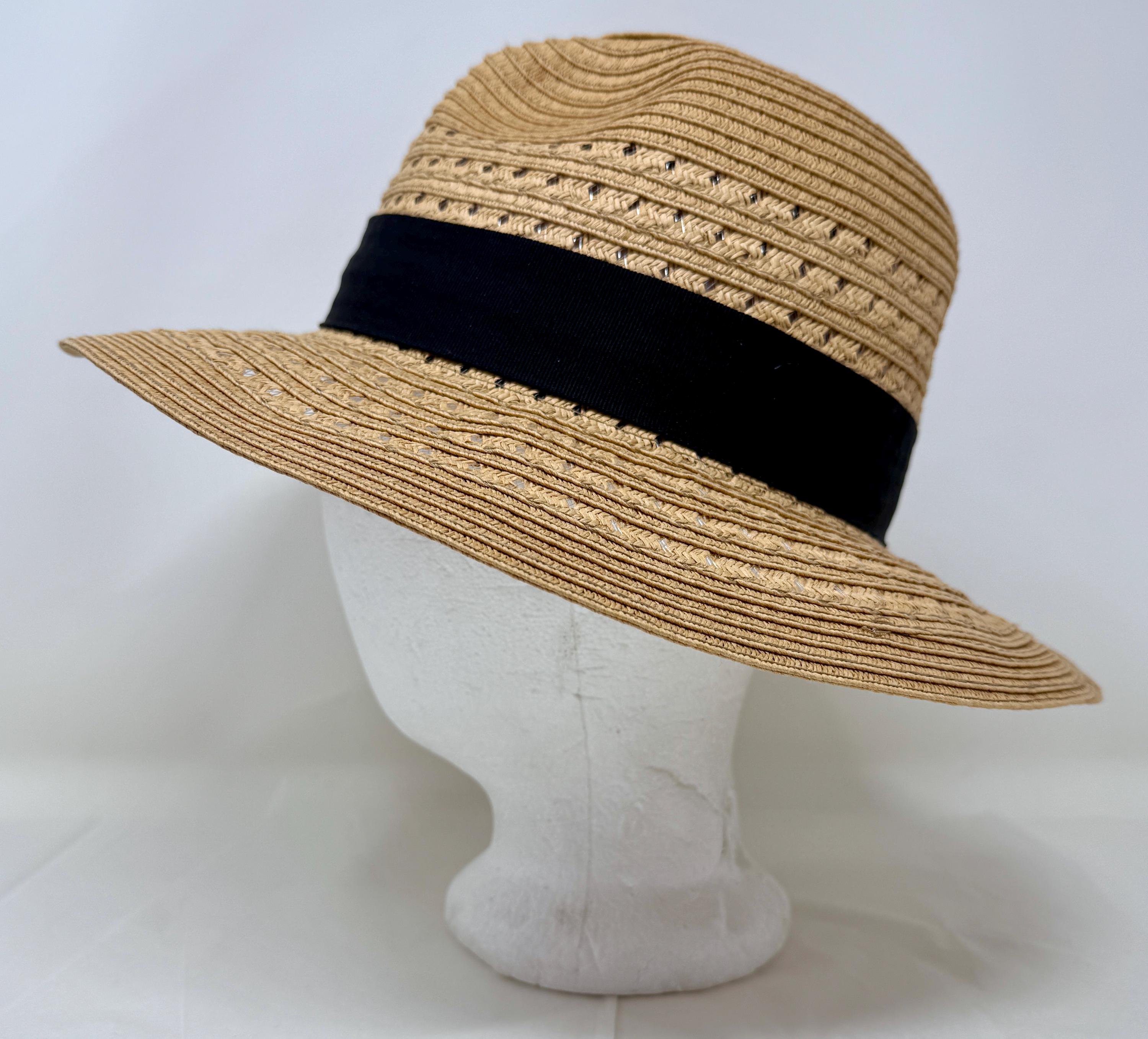 Vince Camuto Grossgrain Panama Hat in a classic natural straw color Vince camuto womens paper braid straw Panama | Mercari main image 2