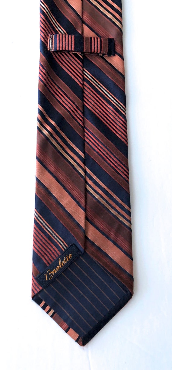 vintage Broletto strip silk tie necktie - image 7