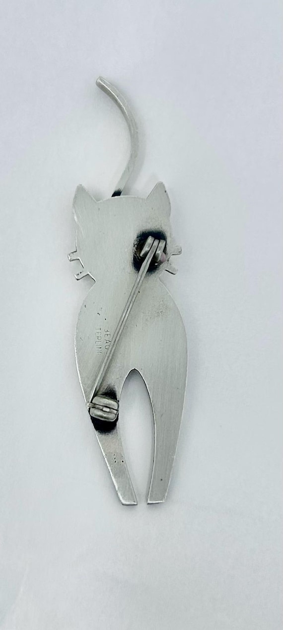 Broche Animalière Abstraite Moderniste En Argent 925 Signée Dellapina - Occasion Parfait état