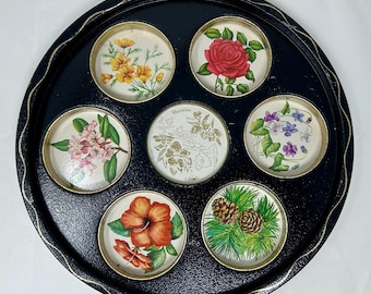 ヴィンテージ ココ ジョーのフラガール 灰皿：黒溶岩ティキ