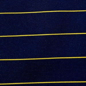 vintage Brooks Brothers tie necktie navy blue yellow gold strip silk - classic traditional