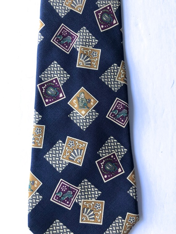 vintage Salvatore Ferragamo silk tie necktie Italy - image 5