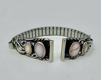 Bracelet Montre Homme Argent Sterling 925 - Style Hopi Avec Motif Patte D'ours - Neuf Avec étiquettes
