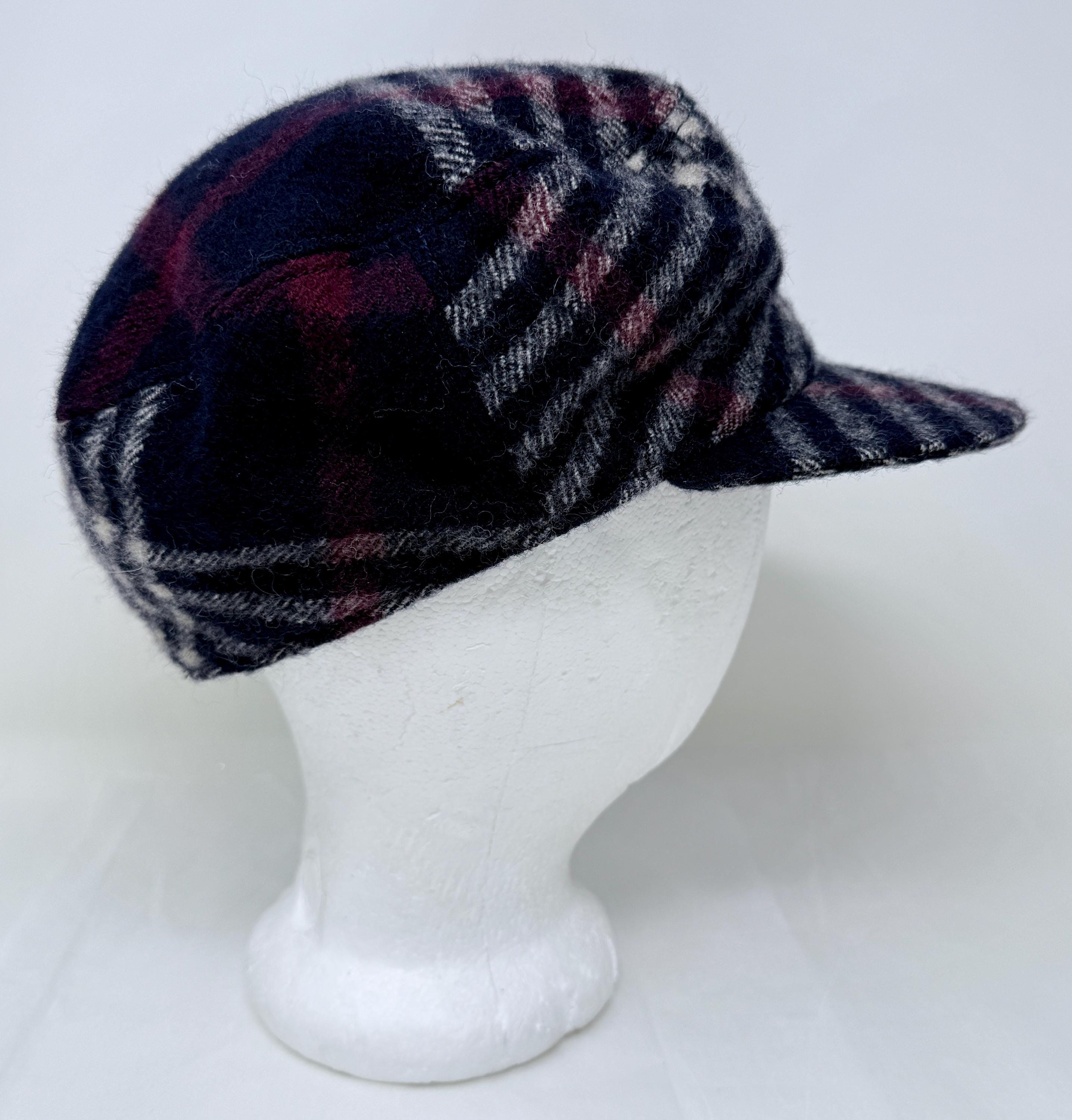 Isabel Marant Plaid Wool Logo Baseball Cap in Olive, Brown & Pink MARANT Tomas Logo-Embroidered Virgin Wool Baseball Cap for  main image 4