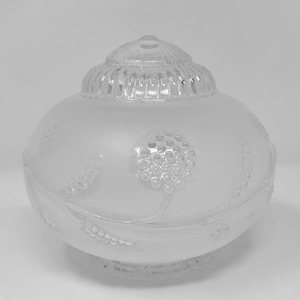 vintage frosted glass ceiling light shade art deco berries grape relief clear down rod fixture bowl nightshade bulb cover flush mount
