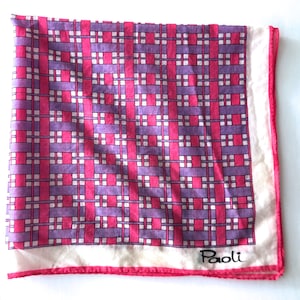 Paoli scarf cotton scarf pocket square pocket pink purple