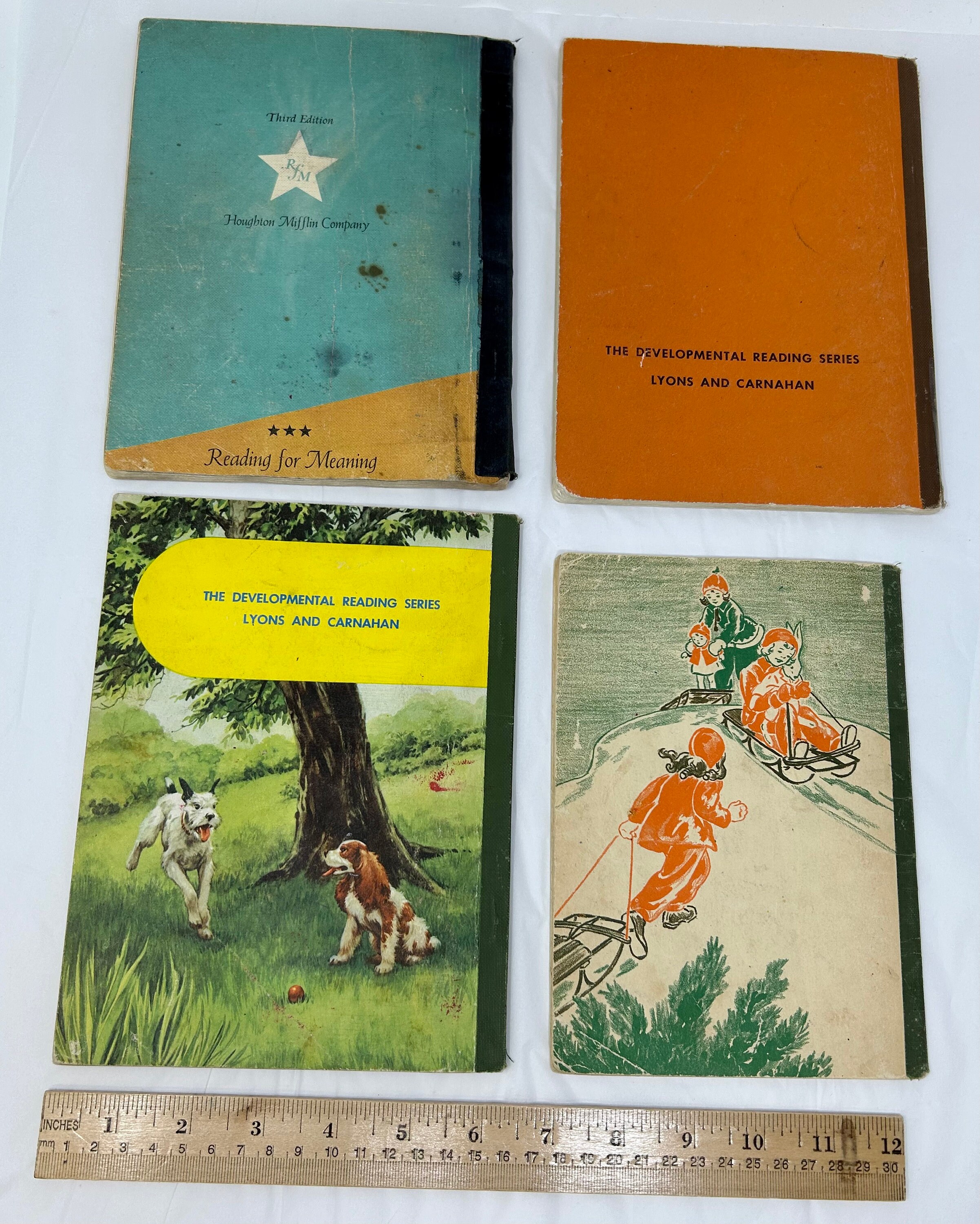 Set of 4 1950's 19560's Children's Reading Books See Us Ride Big
