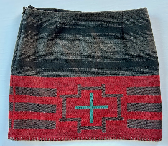 vintage Ralph Lauren blanket wool skirt M Western… - image 1