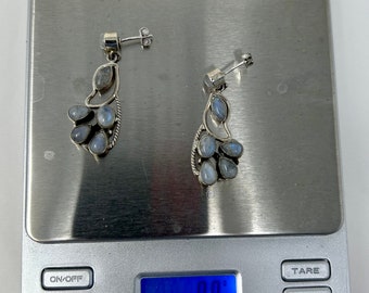 Orecchini A Goccia In Argento Sterling 925 Con Pietra Di Luna | Design Filigrana Boho | Gioielli Artigianali Donna Con Scatola E Panno | Regalo Idea Compleanno