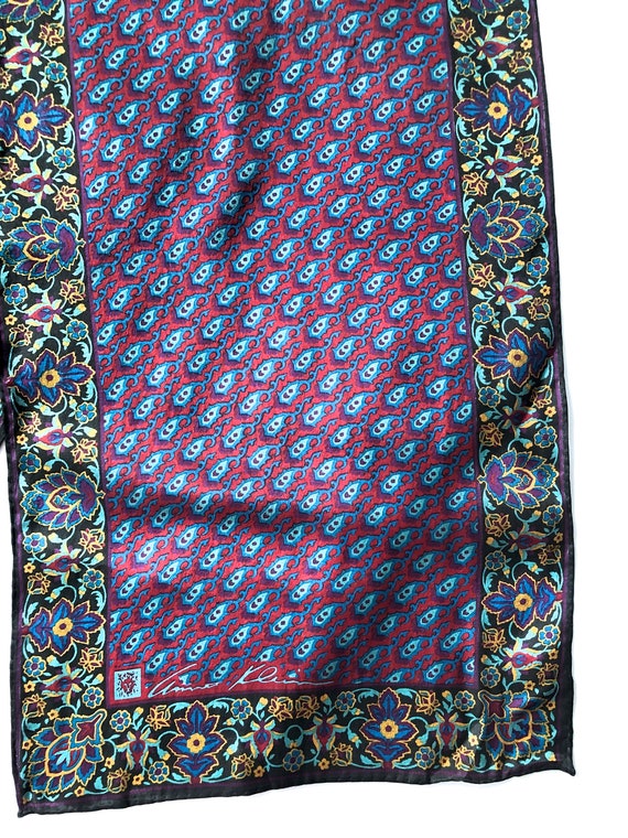 80's vintage Anne Klein silk scarf rectangle - image 3