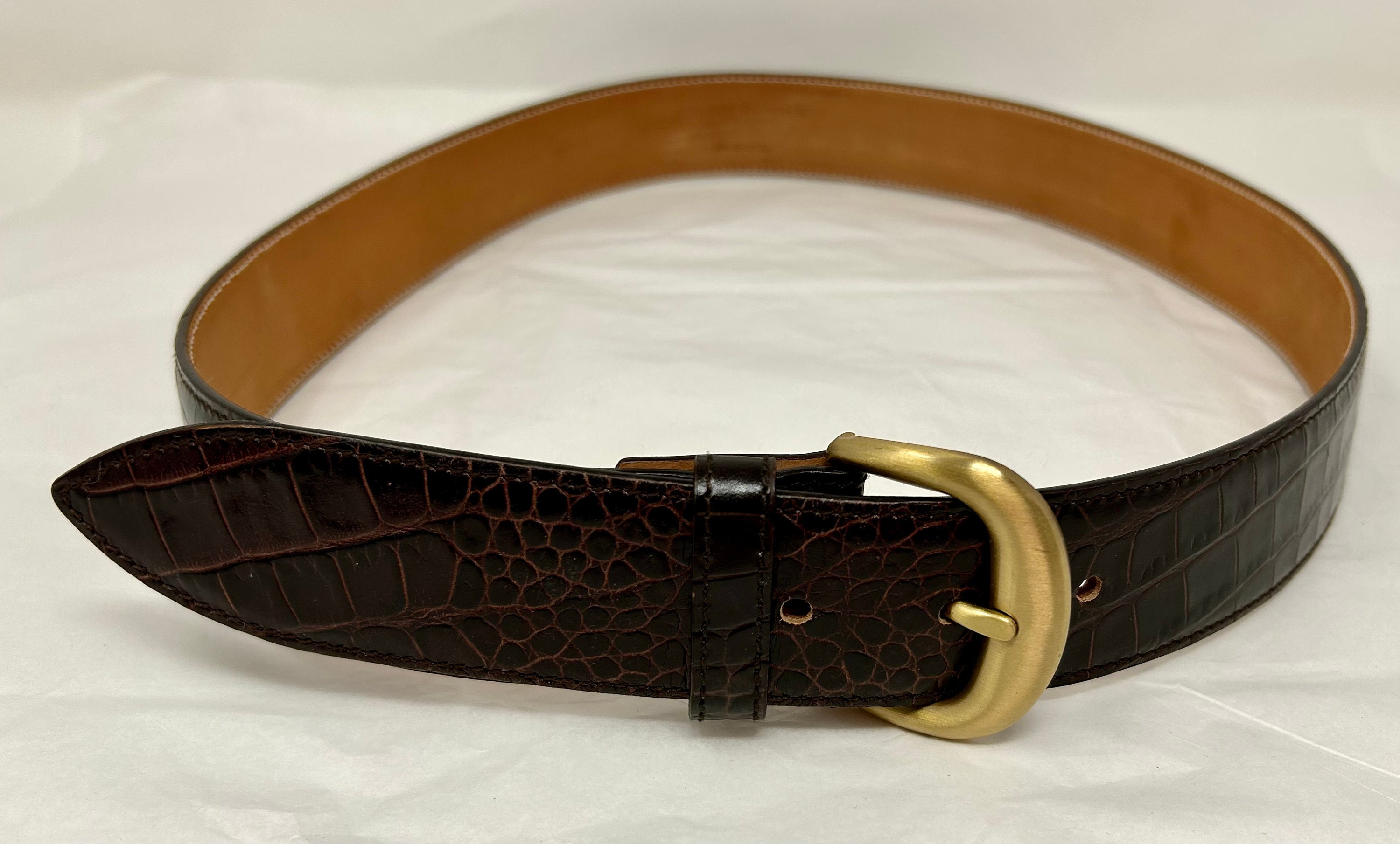 Audrey Talbott Brown Genuine Leather Belt Audrey Talbott Made in Italy genuine leather belt, size S | eBay main image 4