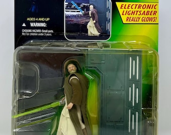 Vintage 1996 Kenner Star Wars Ben Obi-wan Kenobi Electronic Power