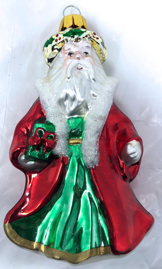 ヴィンテージ サンタクロース ガラス 水銀 オーナメント ホリデー