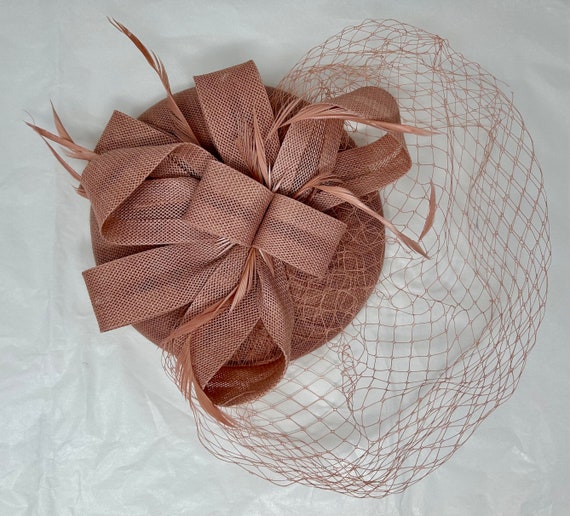 crescent mauve hat net pink Juliet veil fascinato… - image 3