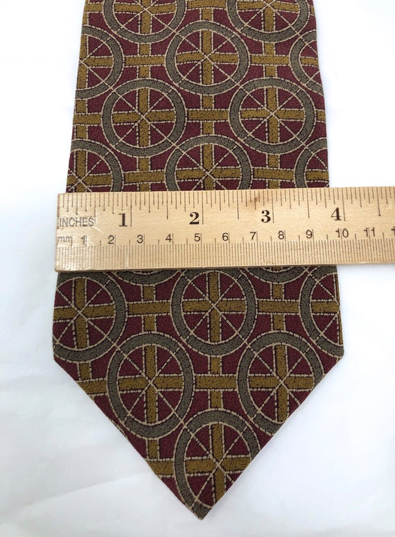 Donna Karen Signature silk tie geometric necktie … - image 6