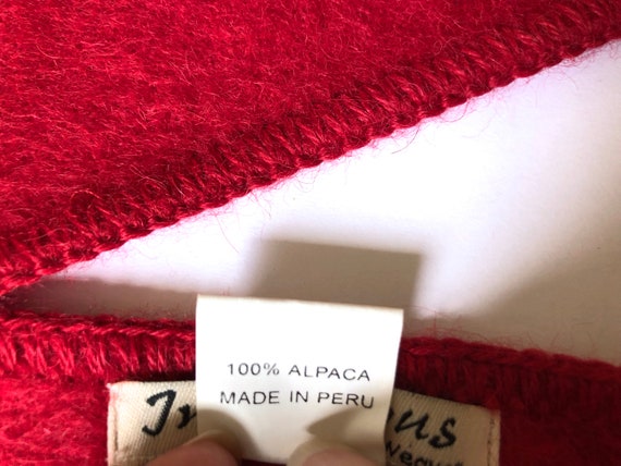 Indigenous One Weave 100% Alpaca Scarf Peru red - image 6