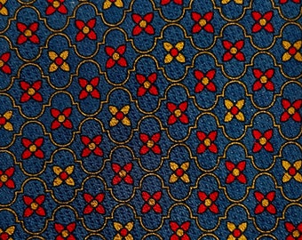 vintage Abercrombie & Fitch tie 100% silk denim blue red necktie