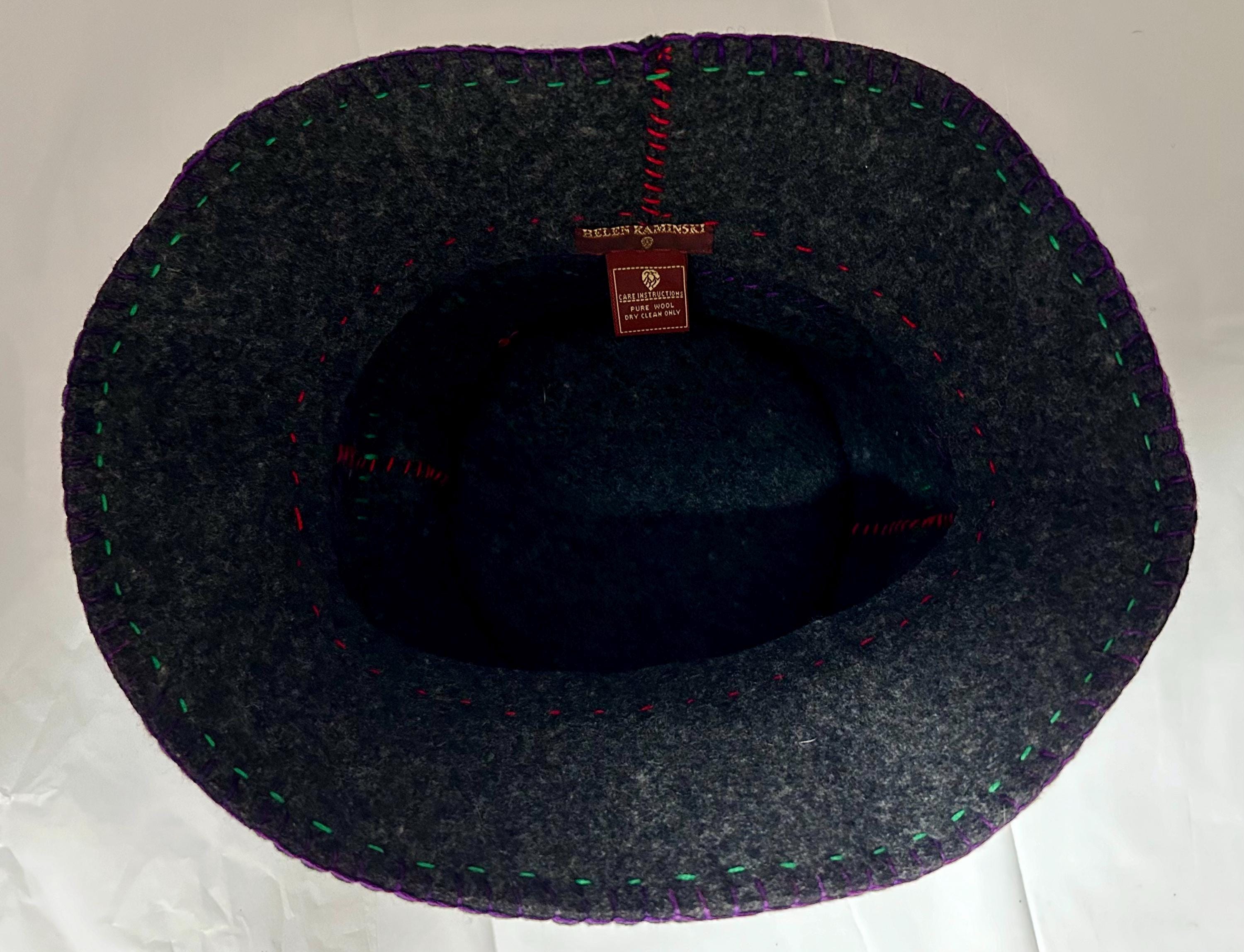 Vintage Helen Kaminski Wool Bucket Hat – Gray Boiled Wool 