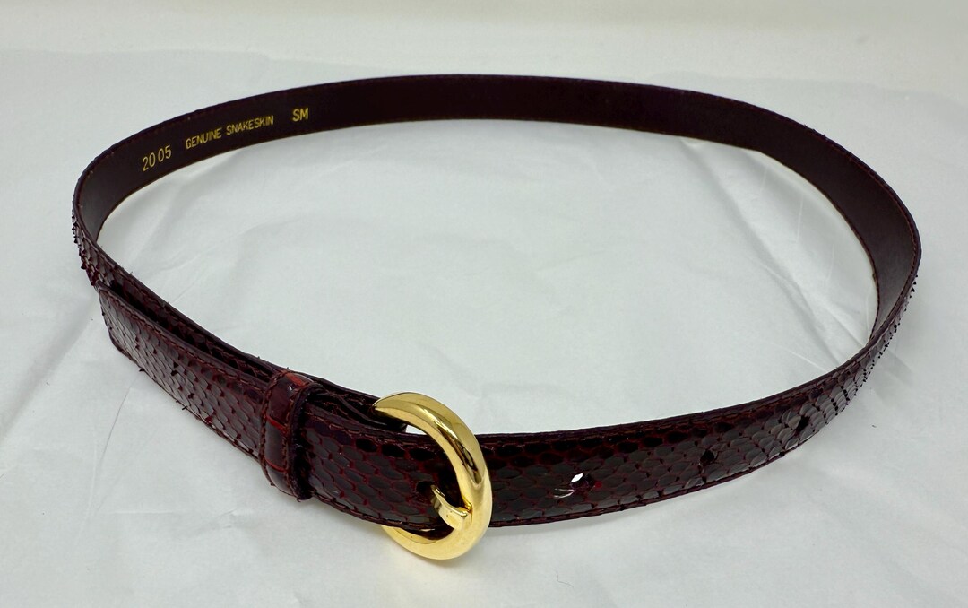 SNAKESKIN BELT Size s/m brown il_340x270.5942484354_t4en.jpg main image 3
