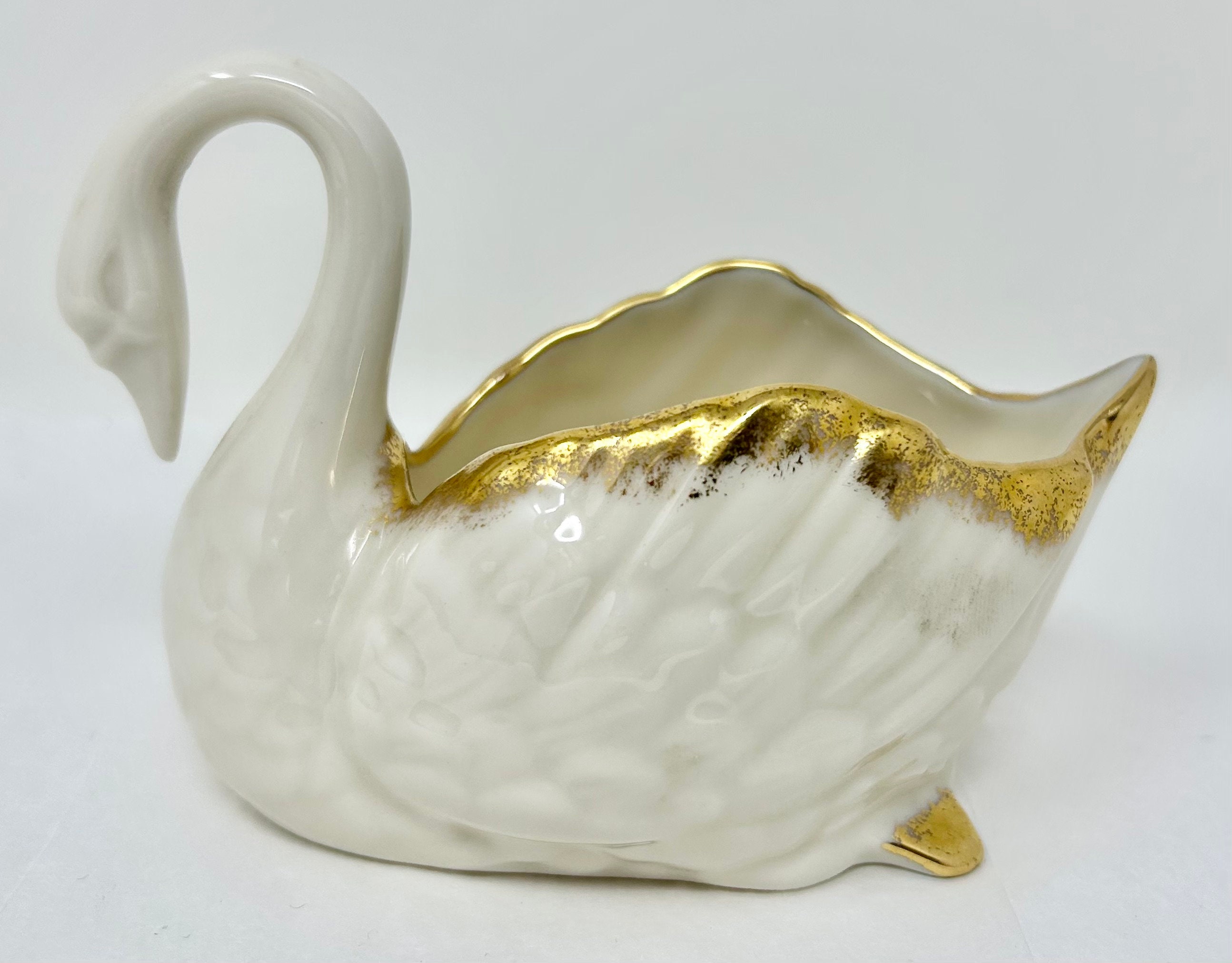 Lenox Swan Dish Bowl Ivory Gold Paint Dining Serving Candy - Etsy