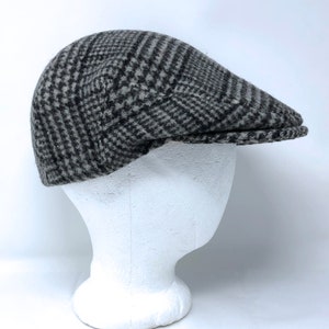 Doria Gruppo Borsalino Italy 58 Houndstooth newsboy hat cap plaid