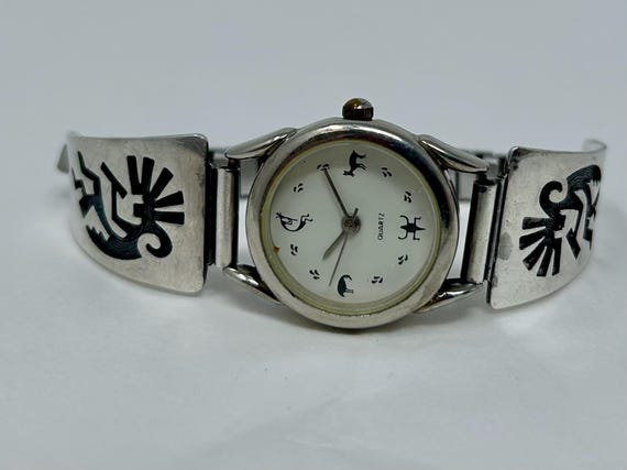 Vintage Native American Sterling Watch – Ed Tsosie Kokopelli Tips