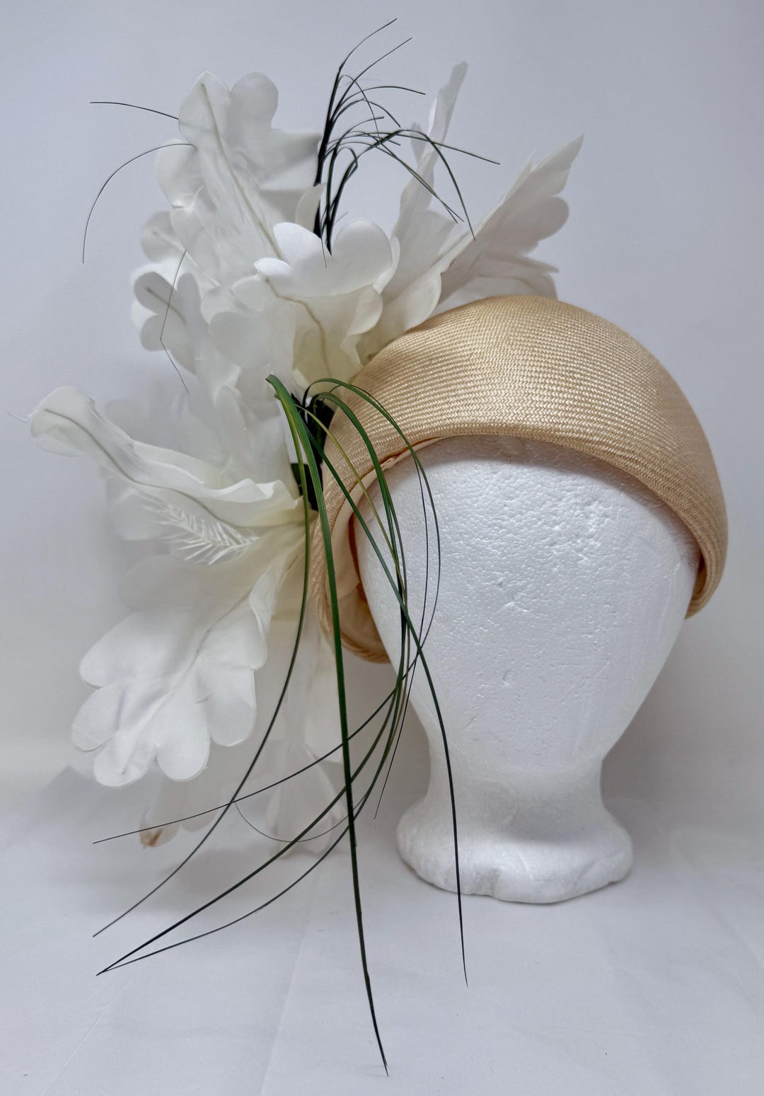 Vintage Jack Mcconnell Boutique Hat – Ivory Straw Cocktail  display picture 1