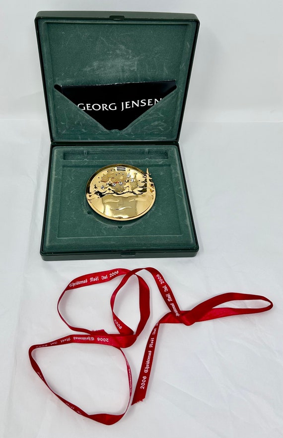 GEORG JENSEN 2000 Christmas Mobile with 18 Carat Gold Copenhagen Silver