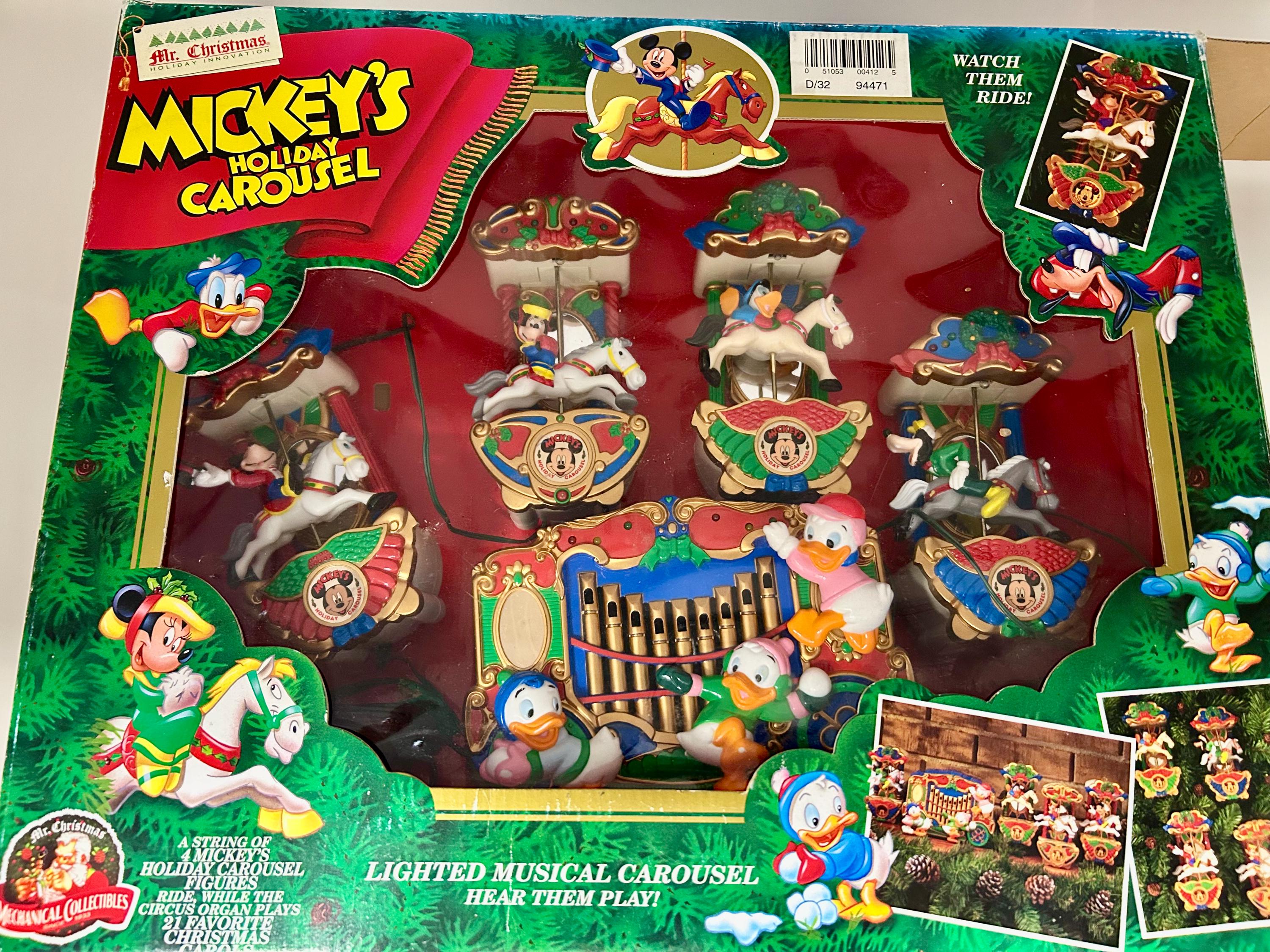 Vintage Mr. Christmas Mickey's Holiday Carousel 21-christmas