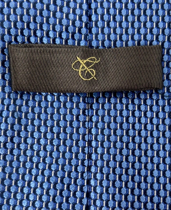 Canali 1934 woven silk tie blue necktie tie navy - image 6