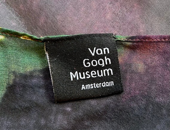 Van Gogh Museum silk scarf wrap art Amsterdam lar… - image 2