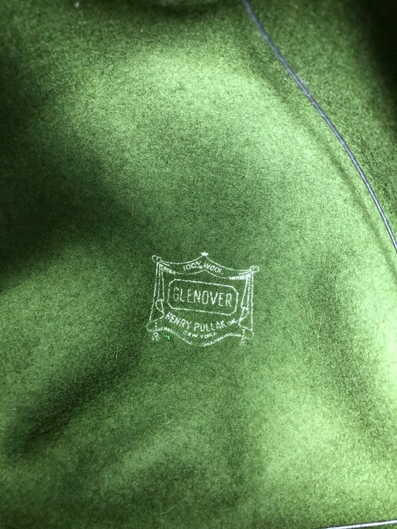 vintage felt Glenover hat apple green  embroidere… - image 6