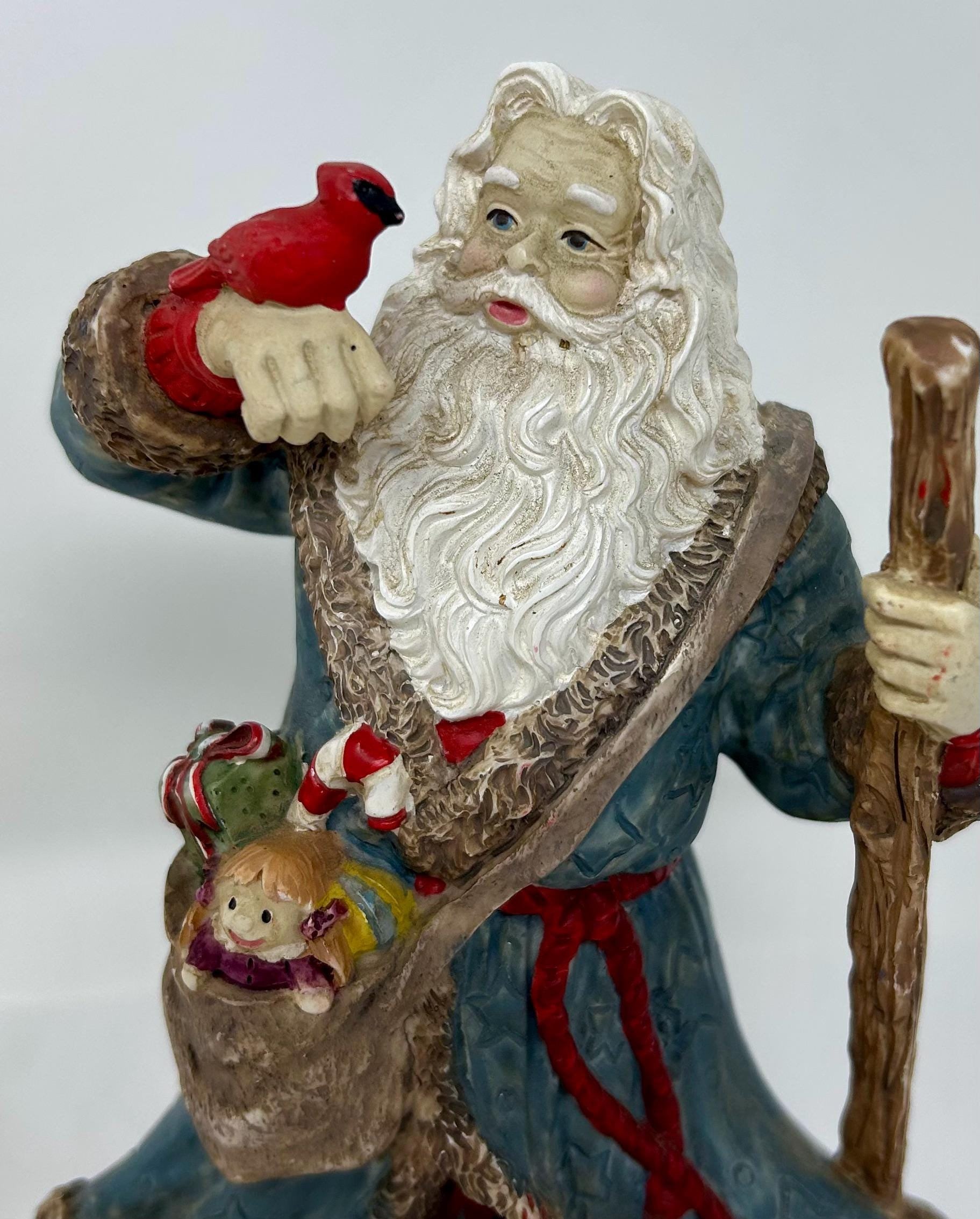Blue Santa Figurines - Etsy