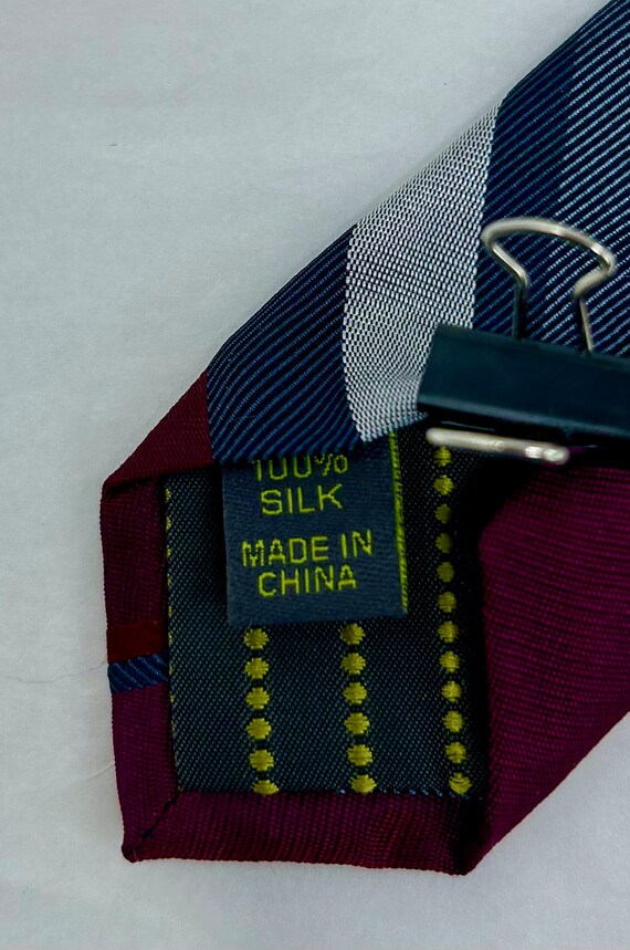 vintage Calibrate stripe tie necktie 100% silk pi… - image 5