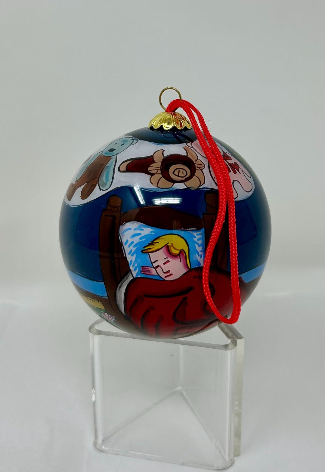 Vintage Li Bien Ornament – Reverse Painted Glass Ball – Sleeping ...