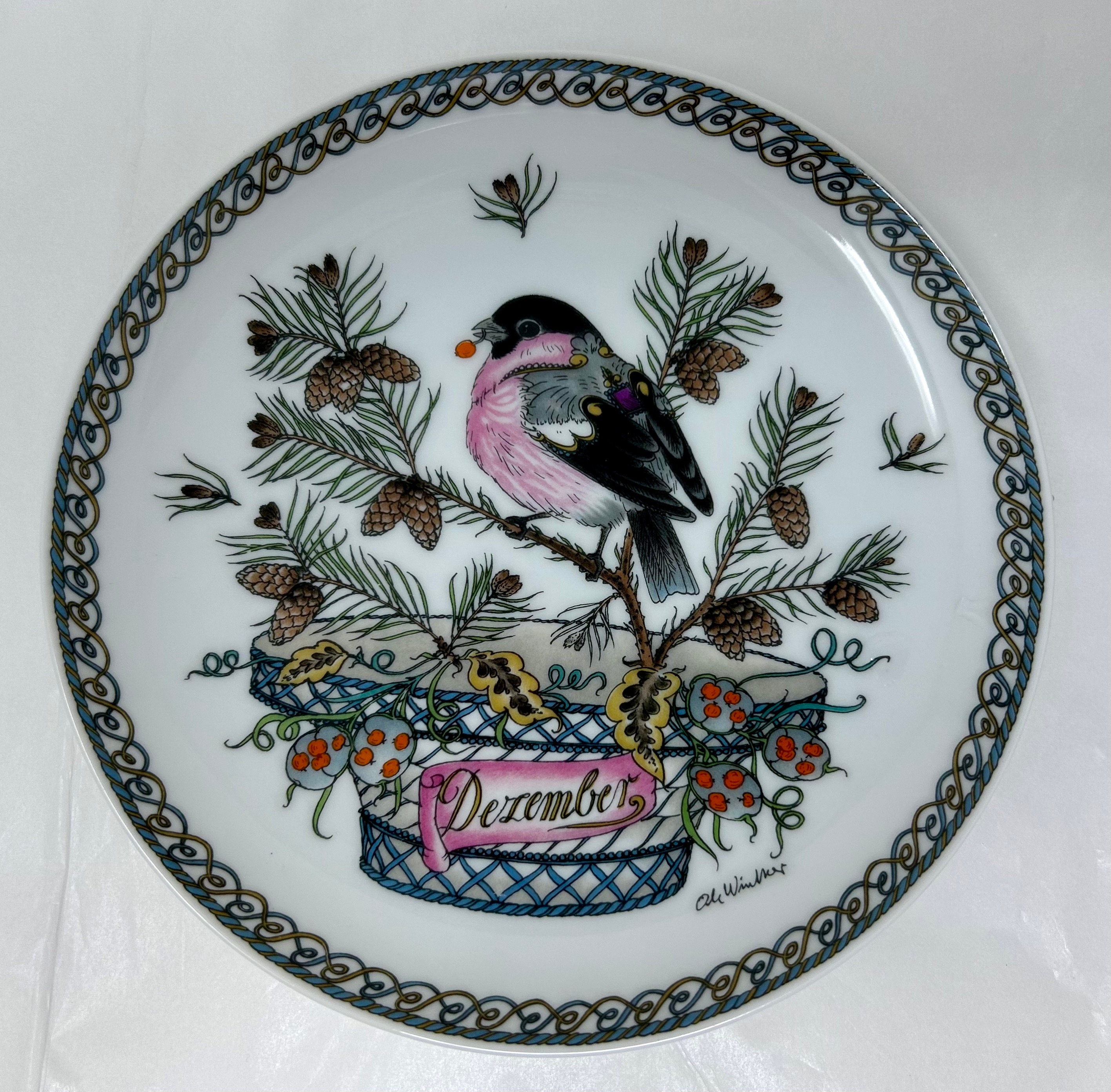 Hutschenreuther 花柄皿 12枚