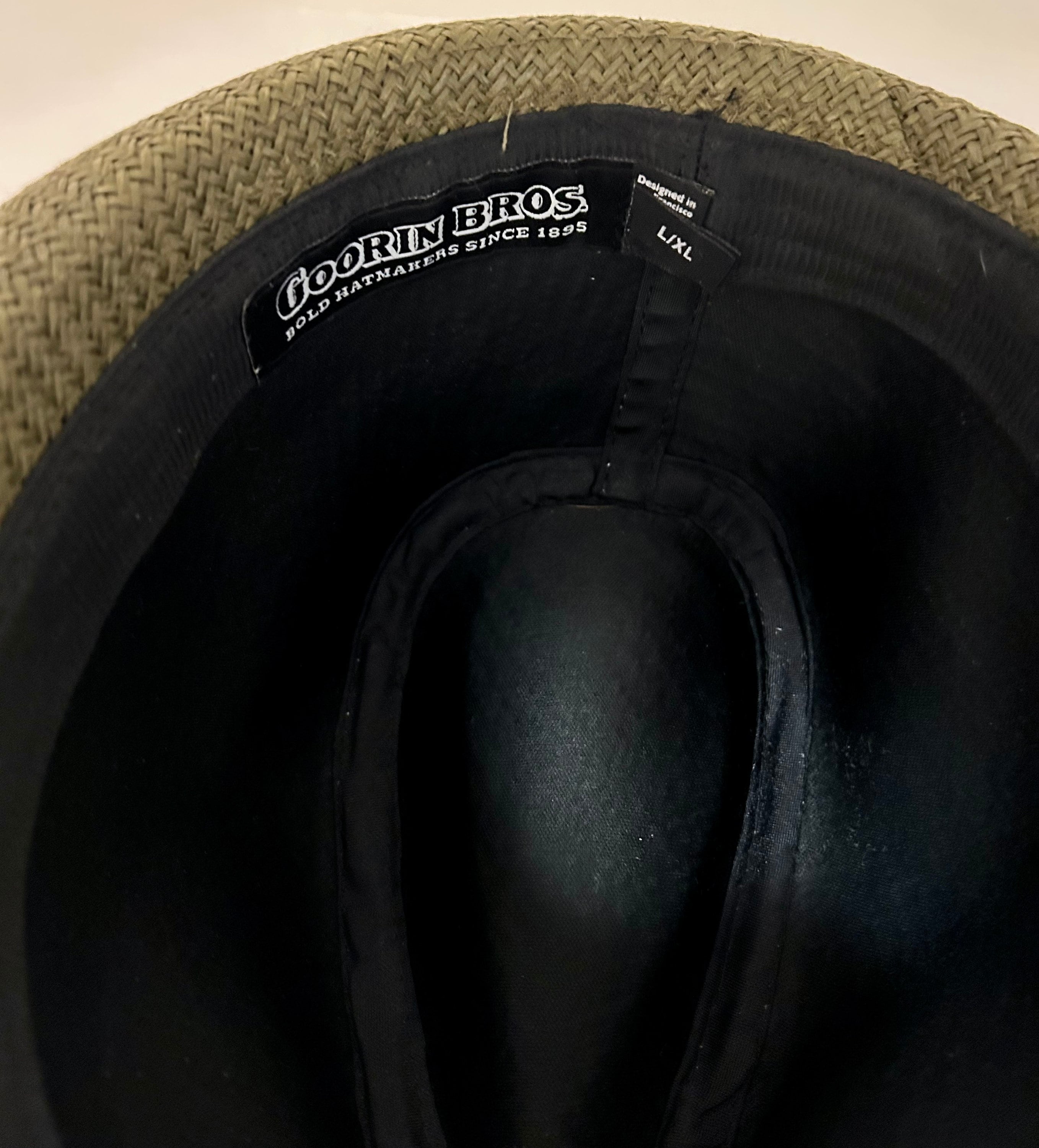 Chapeau Trilby Goorin Bros - Paille De Papier Olive Et Noir - Taille 56 - Mixte - Neuf Avec étiquettes