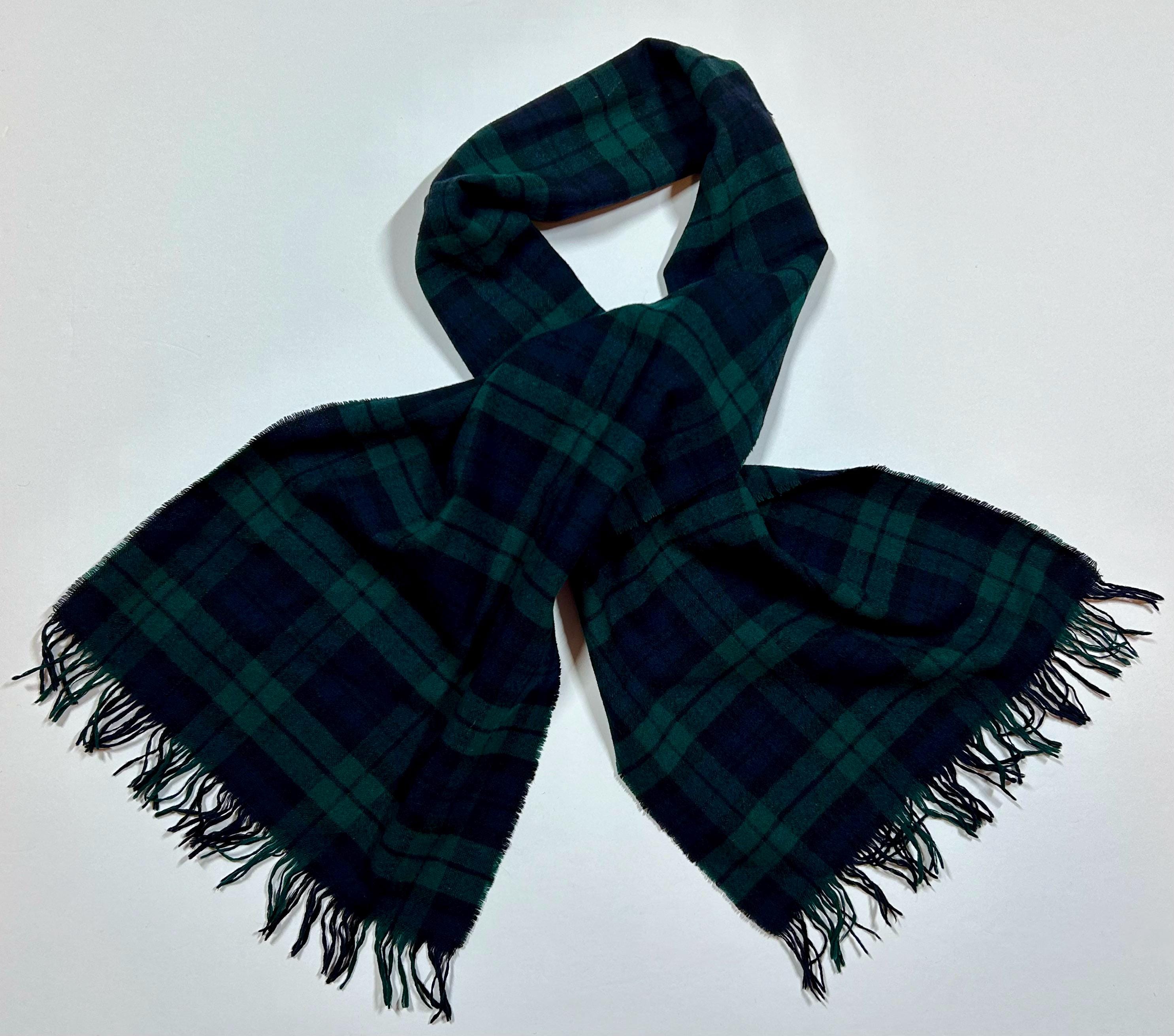 Pendleton 100% Wool Tartan Plaid Scarf Rectangle Fringe
